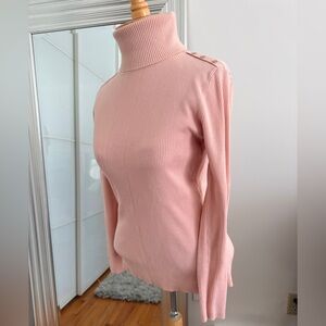 Calvin Klein Soft Pink Turtleneck Sweater L